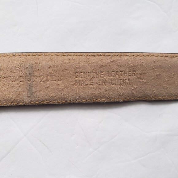 Hush Puppies Preppy Classic Suede Leather Buckle Brown Belt - Picture 4 of 7